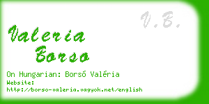 valeria borso business card