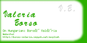 valeria borso business card